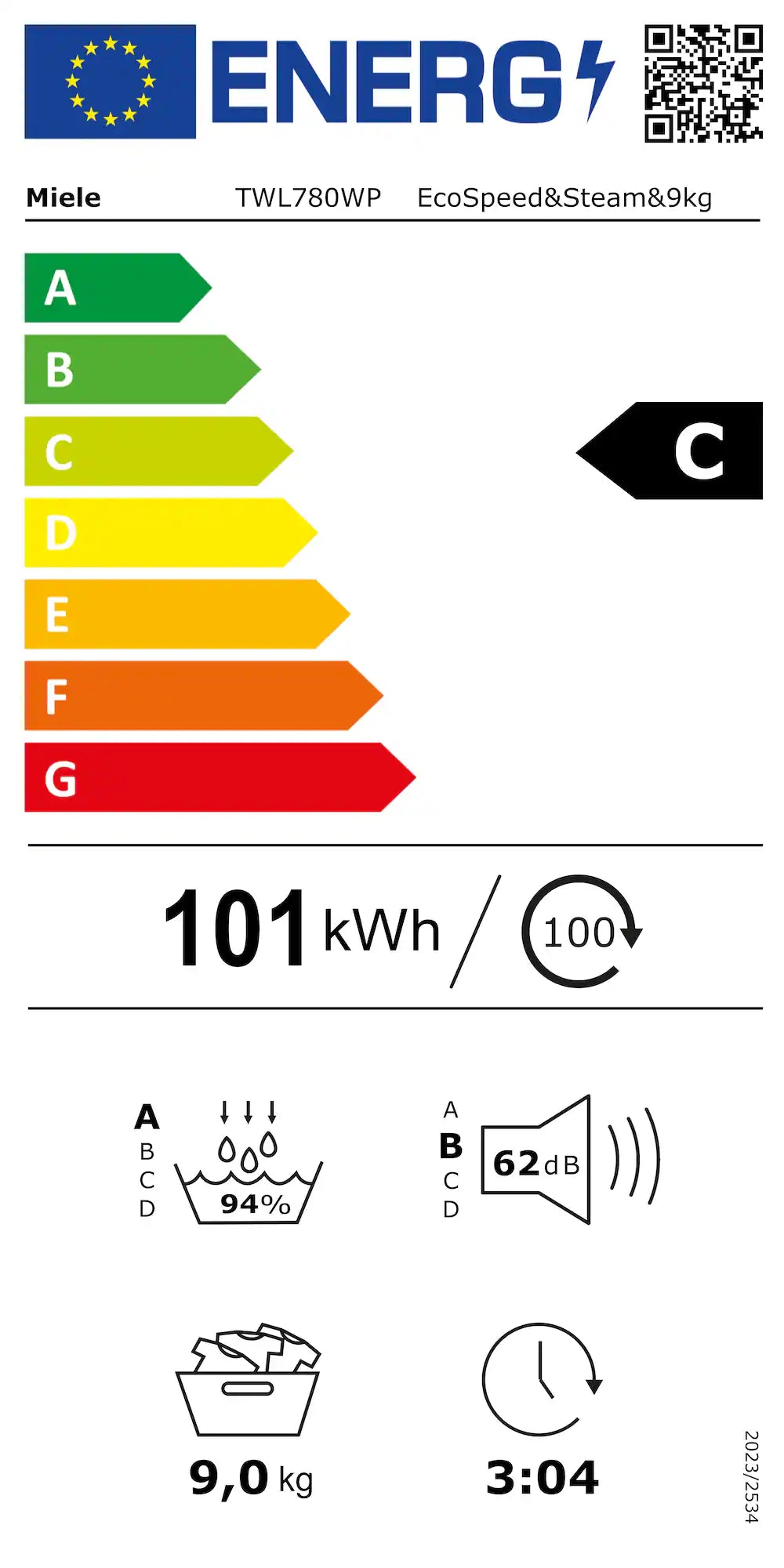 MAQUINA SECAR ROUPA MIELE TWL780WP ECOSPEED STEAM 9KG BRANCO LÓTUS