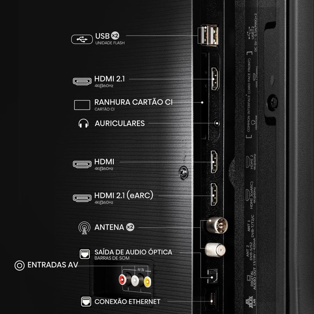 HISENSE LED 55" 4K UHD SMARTTV 3HDMI 2USB (E) 55A6Q