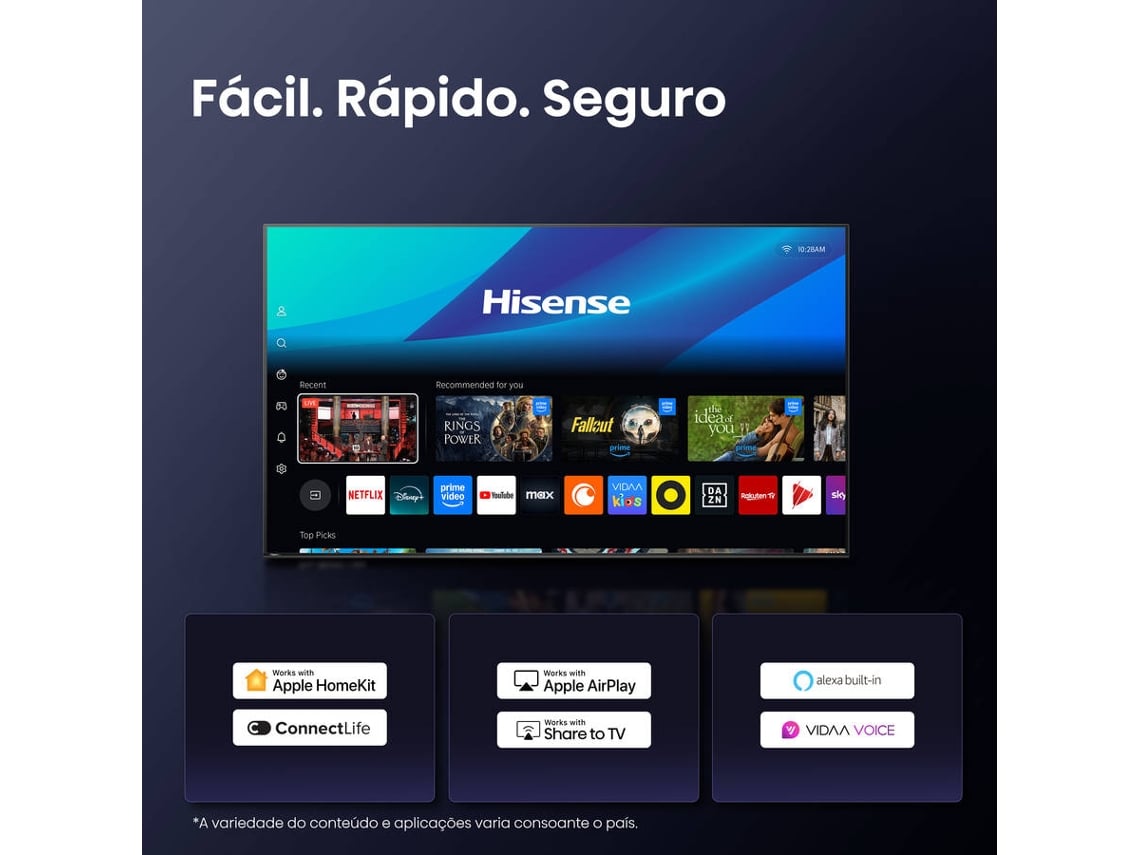 HISENSE QLED 50" 4K UHD SMARTTV 3HDMI 2USB (E) 50A7Q