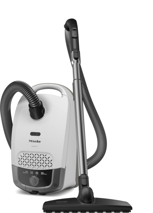 ASPIRADOR COM SACO MIELE GUARD S1 PARQUET FLEX BRANCO BRILHANTE
