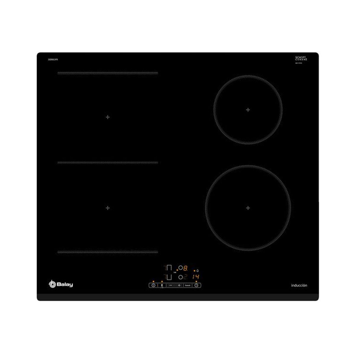 BALAY PLACA INDUÇAO 60CM 4ZONAS BISELADO 3EB963FR