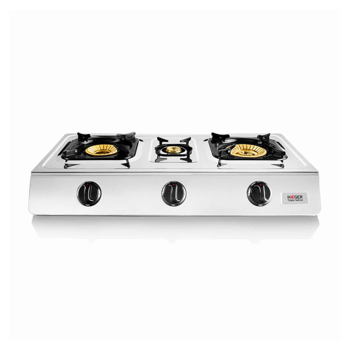 HAEGER FOGAREIRO INOX GAS 3 QUEIMADORES DUPLOS DE BRONZE 3N5H