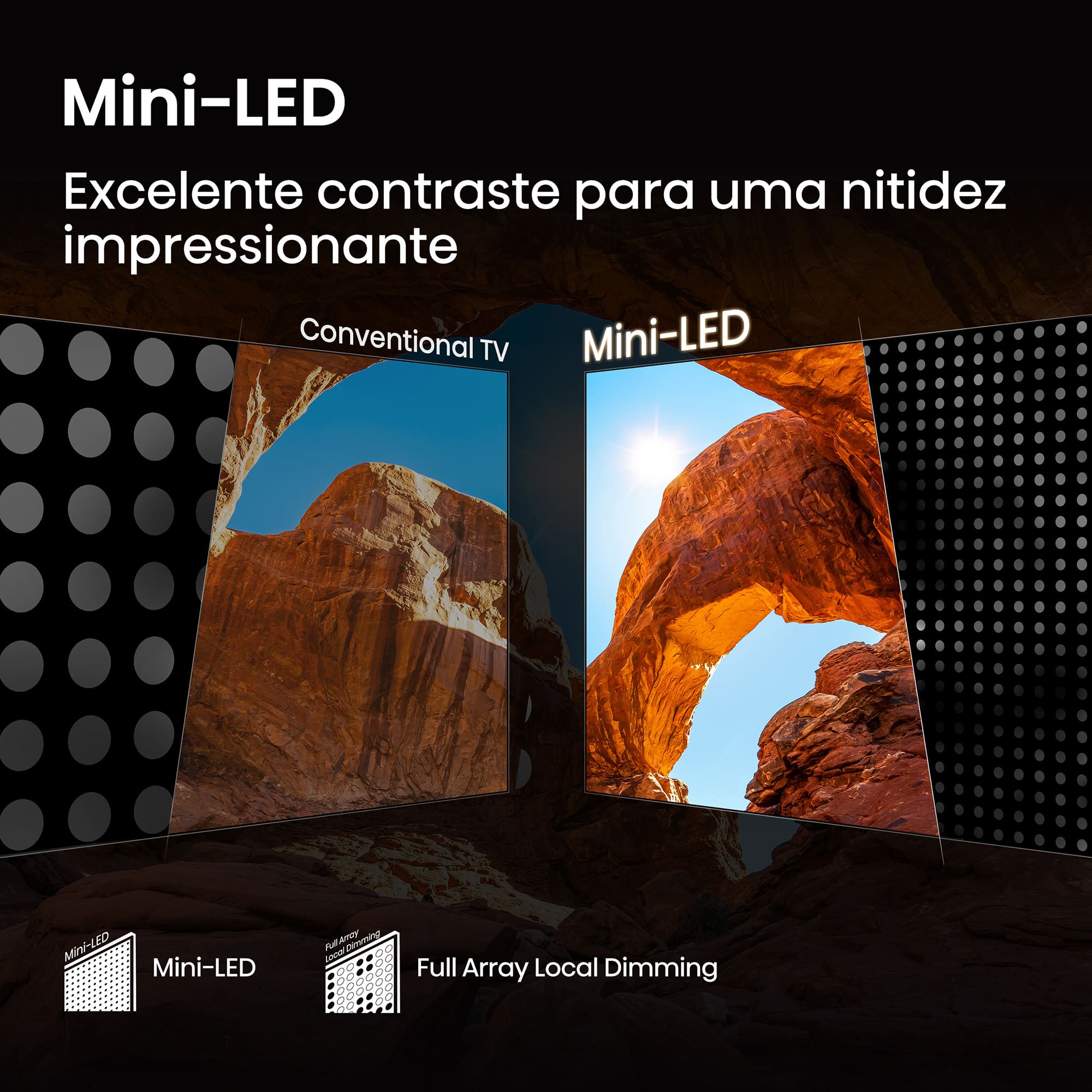 HISENSE ULED MINI LED 50" 4K UHD SMART TV 4HDMI 2USB (E) 50U7Q