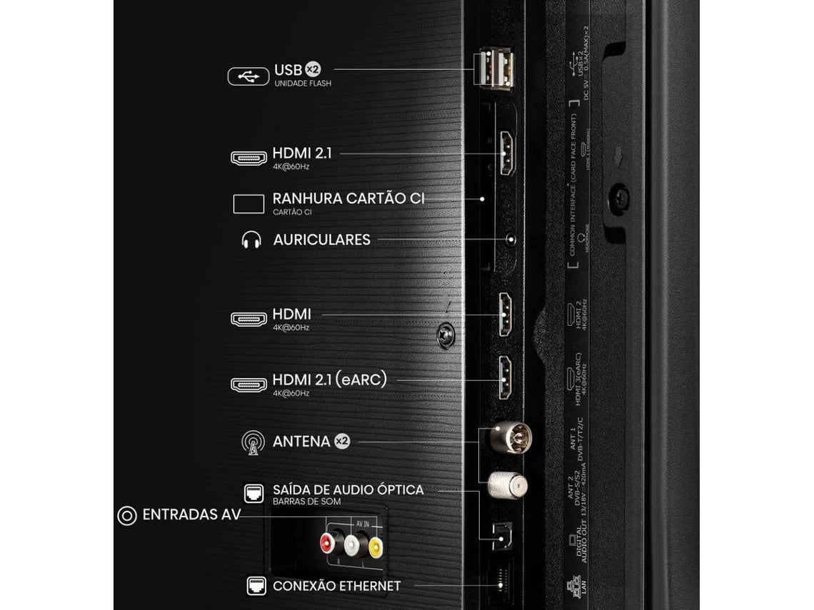 HISENSE LED 50" 4K UHD SMARTTV 3HDMI 2USB (E) 50A6Q