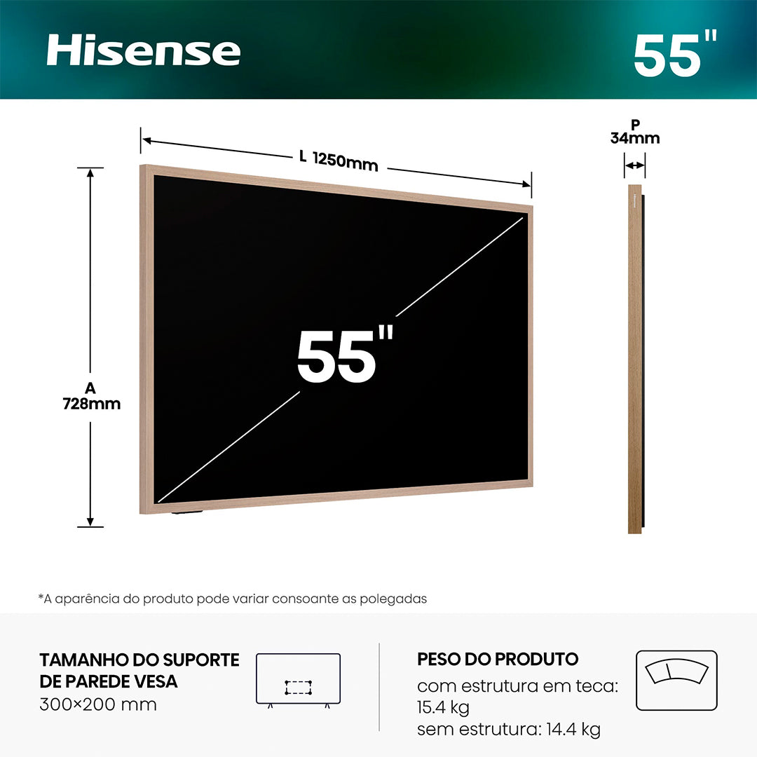 Hisense Qled 55" 4K UHD Smarttv 4HDMI 2USB (e)