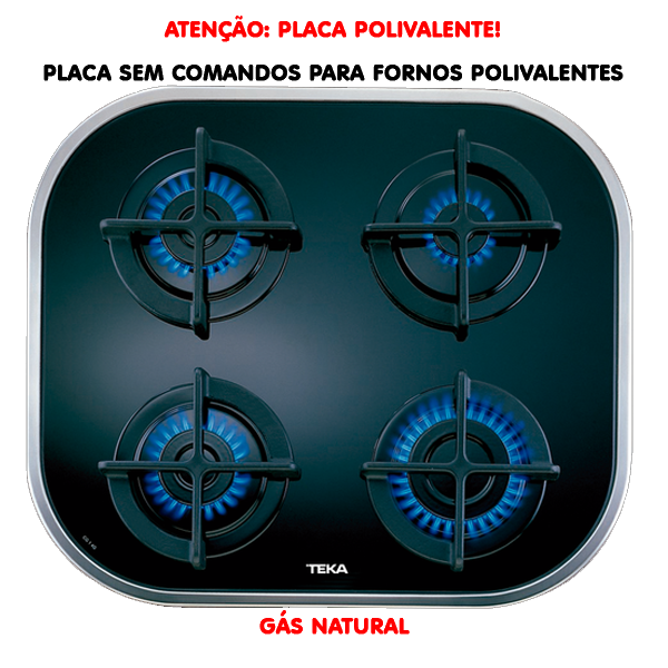 Placa Encastrar Teka - CG.1 4G AI AL INOX - G. NAT