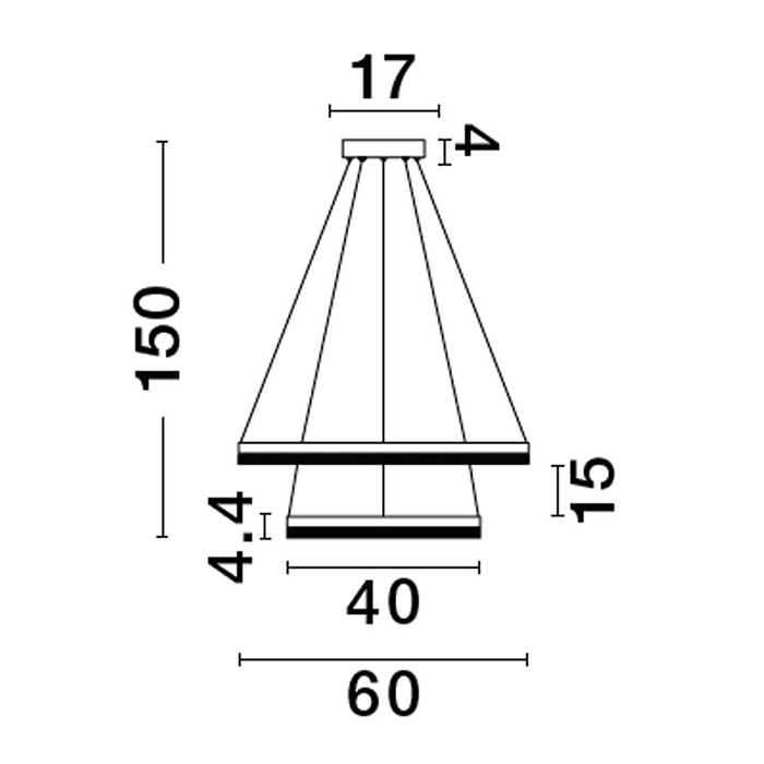 Candeeiro de Tecto ADRIA 9530230 LED 97W 3000K IP20
