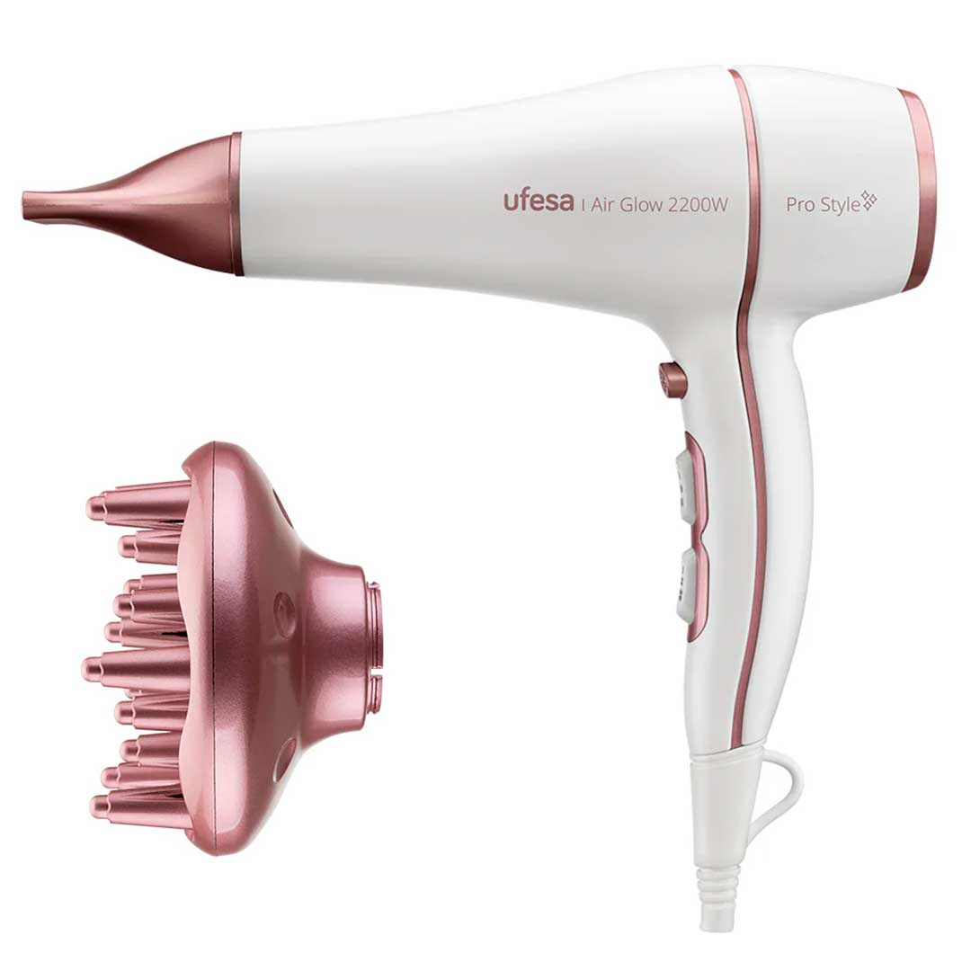UFESA SECADOR CABELO 2200W 3TEMP 2VELOC MOTOR AC AIRGLOW