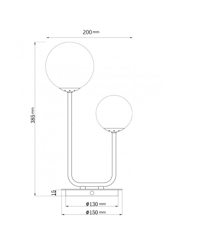 Candeeiro de Mesa COSMICA LATÓN 2 X 28W G-9