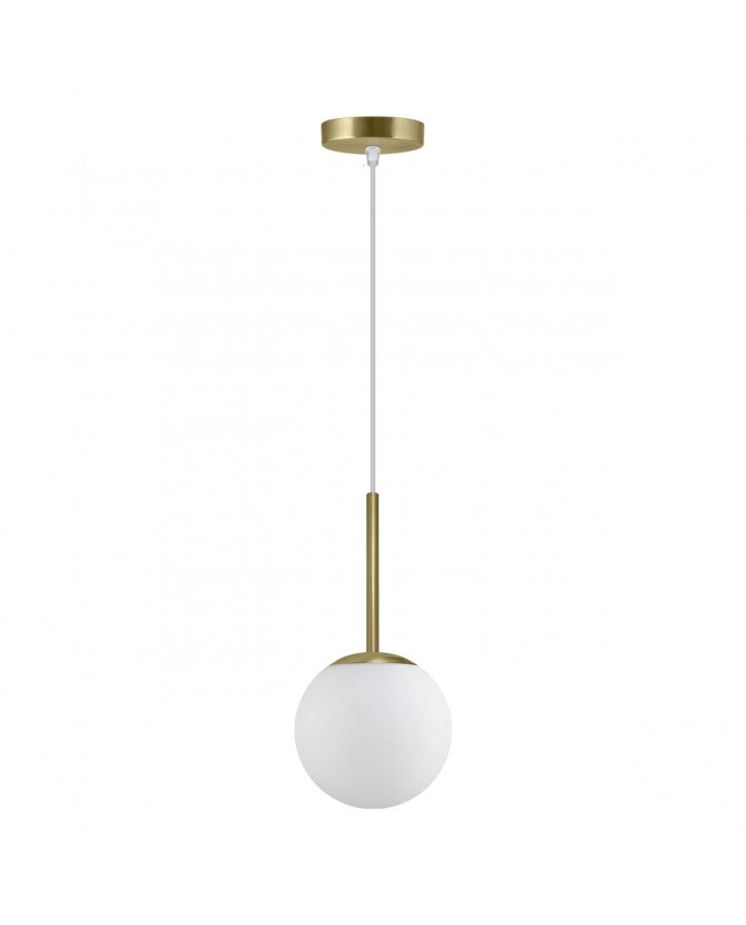 Candeeiro de Tecto PORTILE LATÓN-OPAL 1 X 40W E-14 - TULIPA 15CM