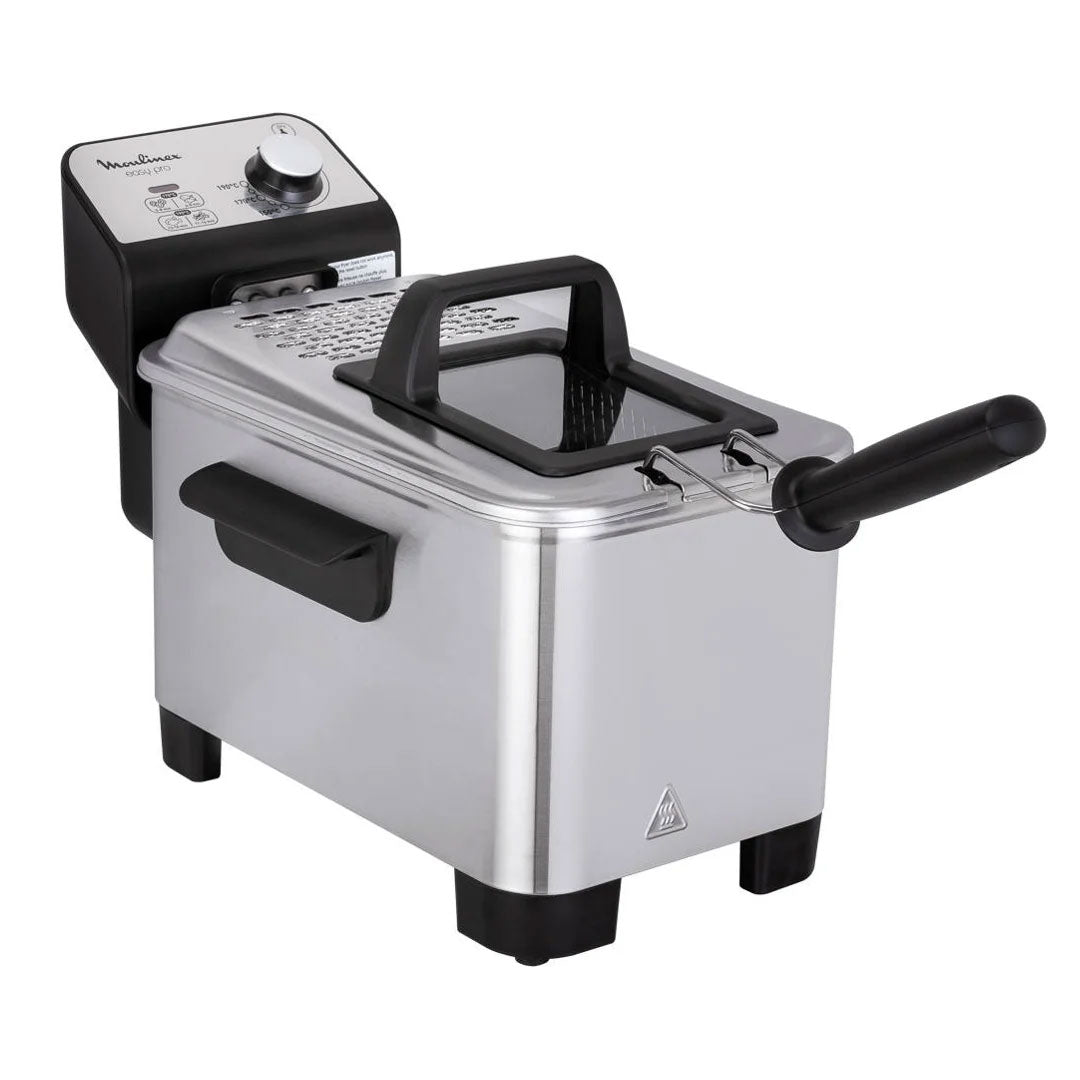MOULINEX FRITADEIRA 2200W 3LT 1,2KG CORPO INOX CUBA AMOVIVEL AM338070