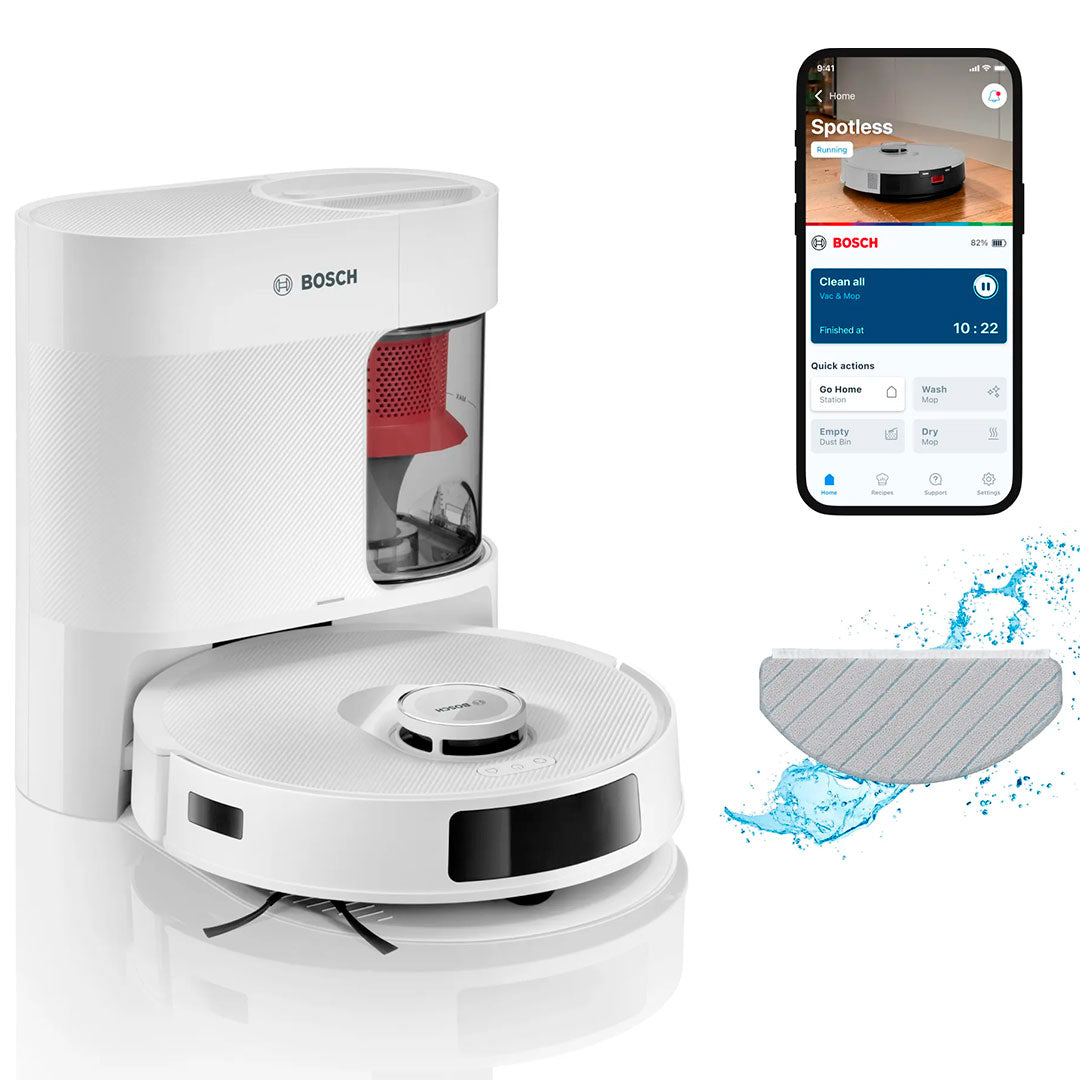BOSCH ASPIRADOR ROBOT SPOTLESS ADVANCED+ ASPIRA E LAVA BRANC BCRD2W