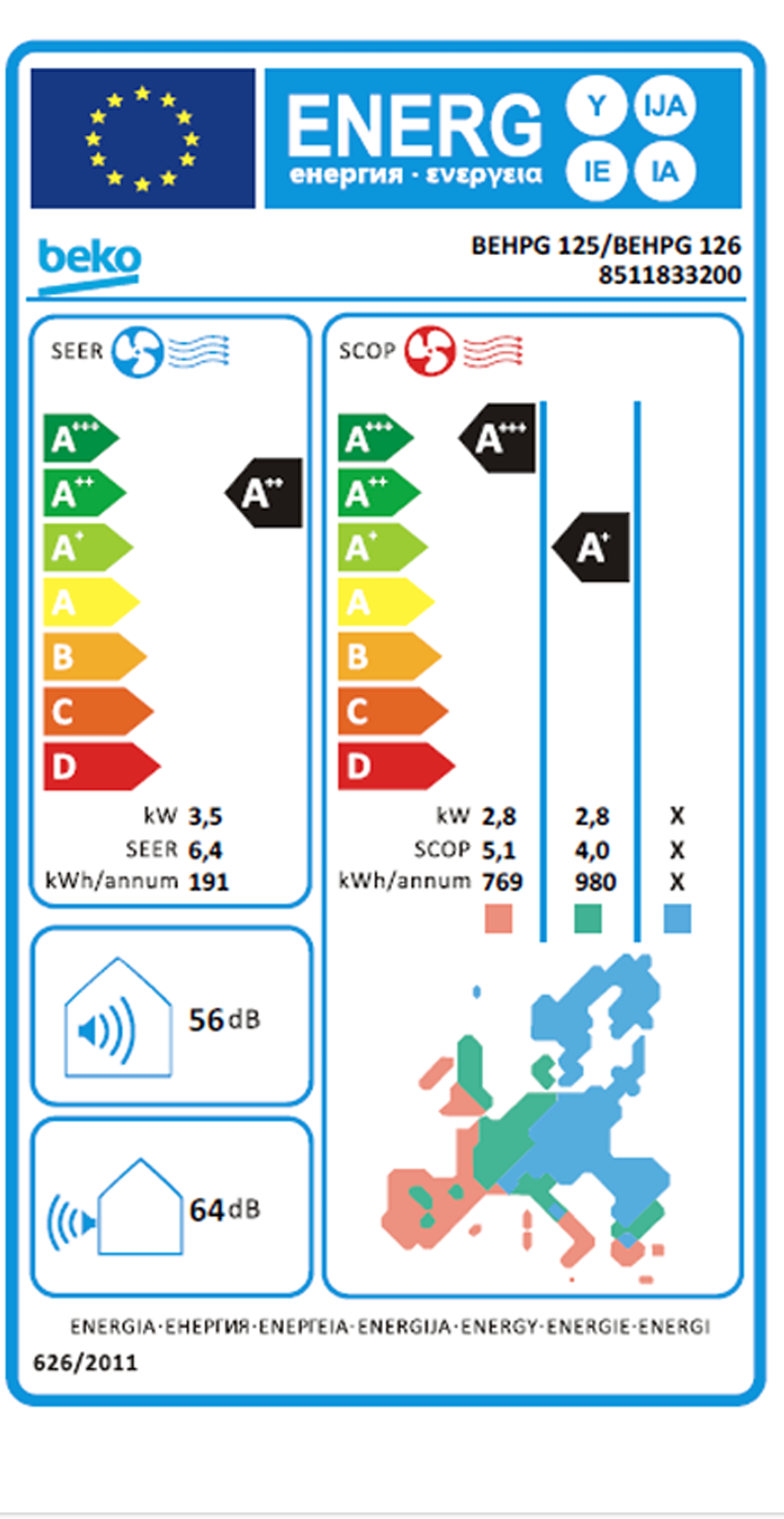 Ar Condicionado BEKO BEHPG126/BEHPG125 (12000 BTU - WiFi)