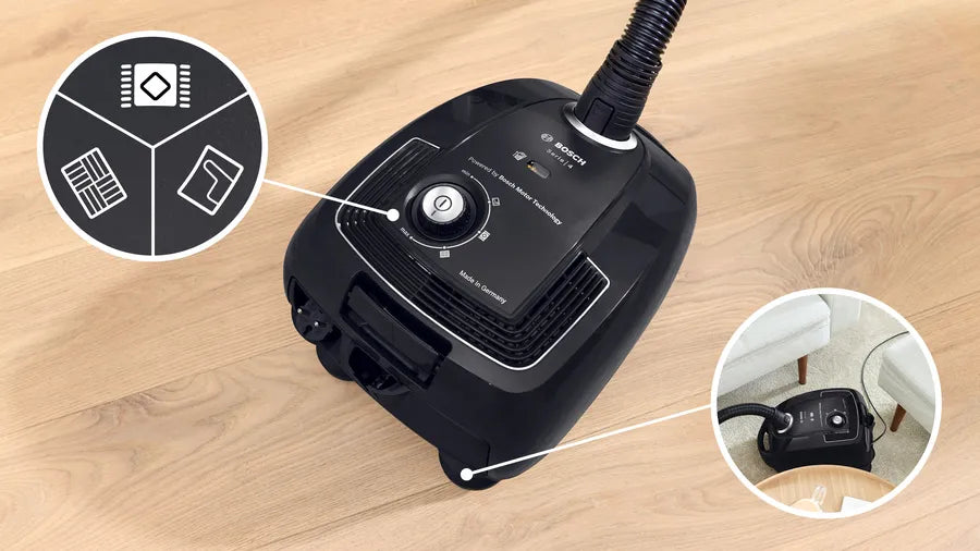 Aspirador BOSCH BGB38BA1 Série 4 (75 dB - Saco de pó 4 L)
