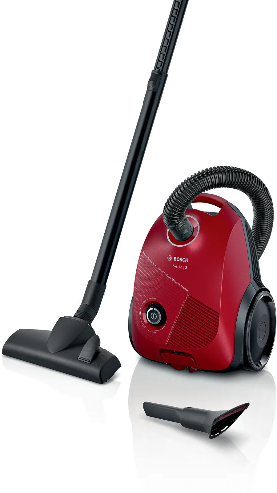 Aspirador BOSCH BGBS2RD1H (80 dB - Saco de pó 3.5 L - Vermelho)