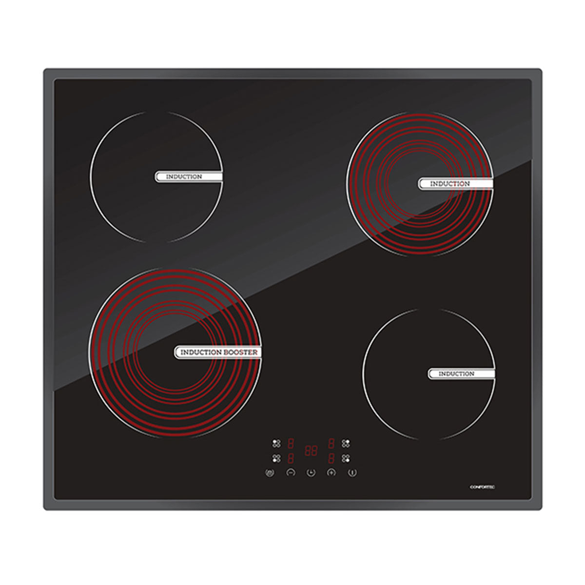 Confortec Placa Induçao 4 Zonas 6800W