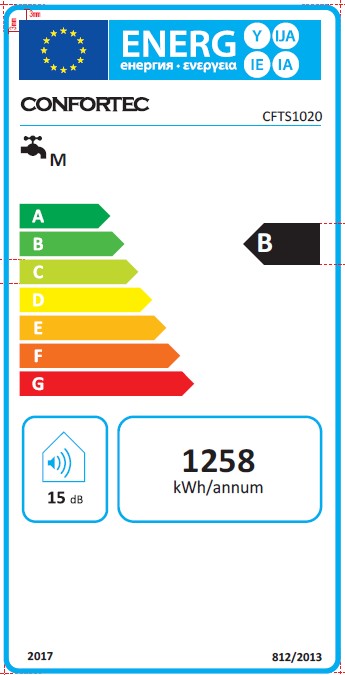 CONFORTEC TERMOACUMULADOR 92LT SLIM CFTS1020
