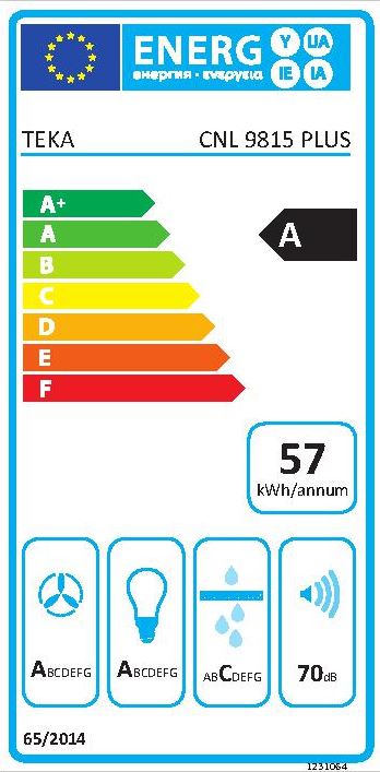 TEKA EXAUSTOR 90CM GAV MOTOR DUPLA TURBINA MAX 730M3/H IX A CNL9815PLUSSINOX