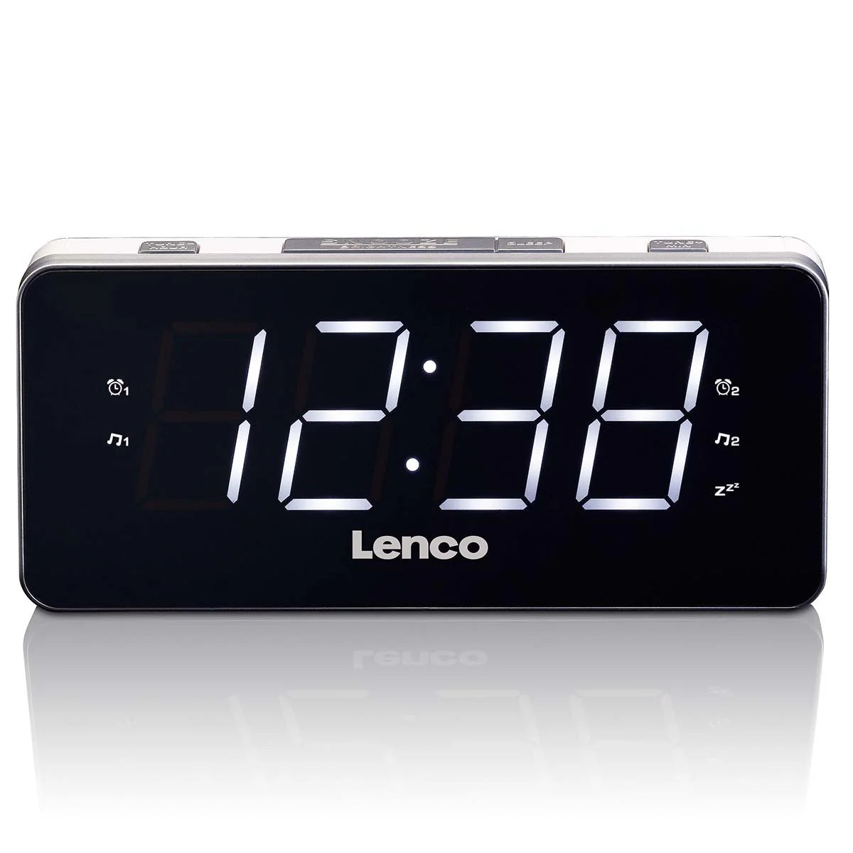 LENCO RADIO RELOGIO DESPERTADOR 1.8" DISPLAY LED BRANCO CR18WHITE