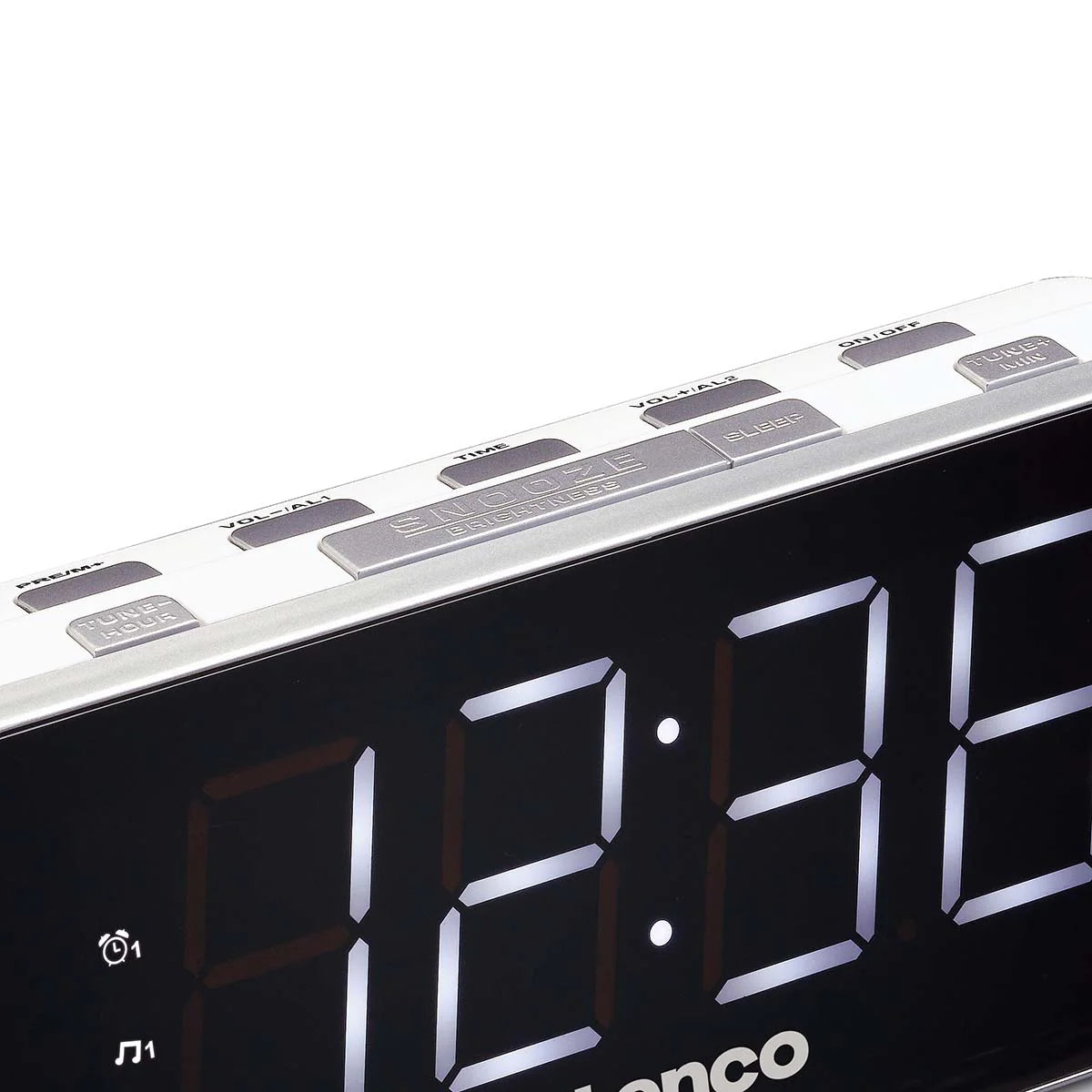 LENCO RADIO RELOGIO DESPERTADOR 1.8" DISPLAY LED BRANCO CR18WHITE