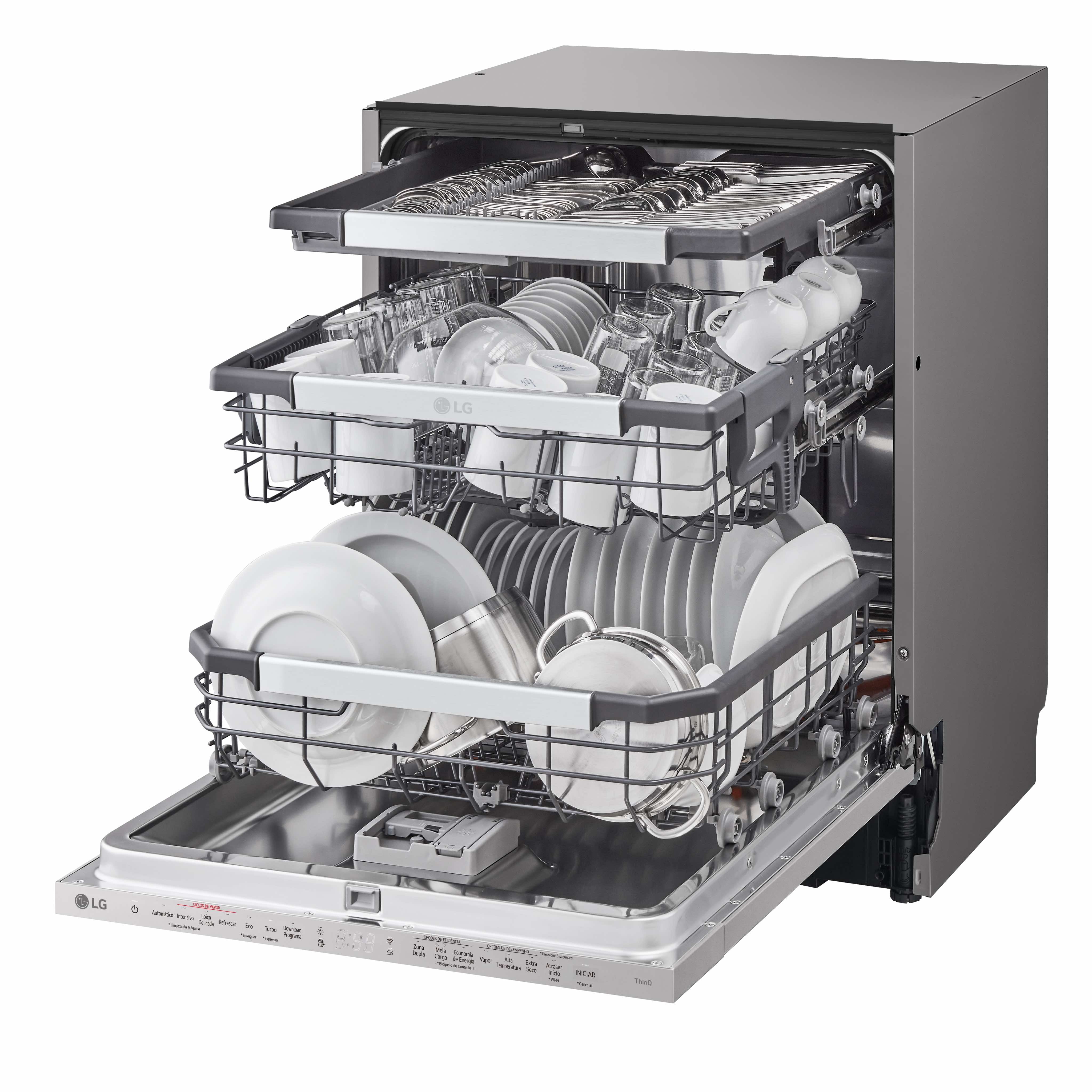 LG MAQUINA LOUÇA INTEG TOTAL 14 TALHERES WIFI (A) DB475TXS