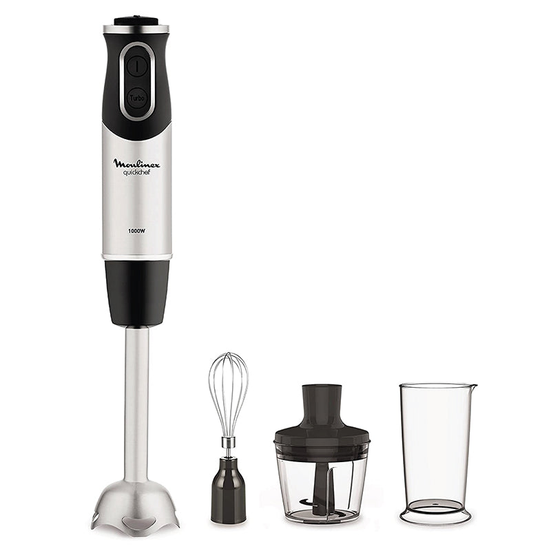 MOULINEX VARINHA 1000W 10VELOC+TURBO PE INOX C/PICADOR + BAT DD655810