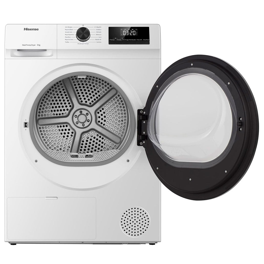 HISENSE SECADOR ROUPA 8KG BOMBA DE CALOR (D) DHQE800BW2