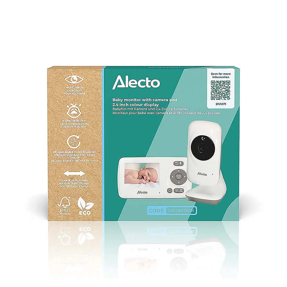 ALECTRO INTERCOMUNICADOR BEBE COM CAMARA 2.4" DVM71