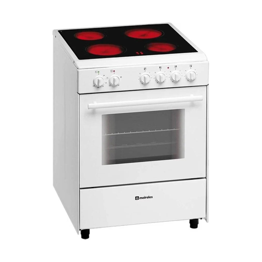 MEIRELES FOGAO 60X60CM 4Z VITRO BRANCO FORNO ELECT ESTAT A E604W1