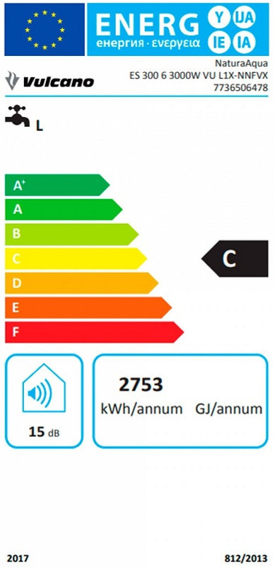 VULCANO TERMOACUMULADOR ELETRICO NATURA AQUA C ESGC300