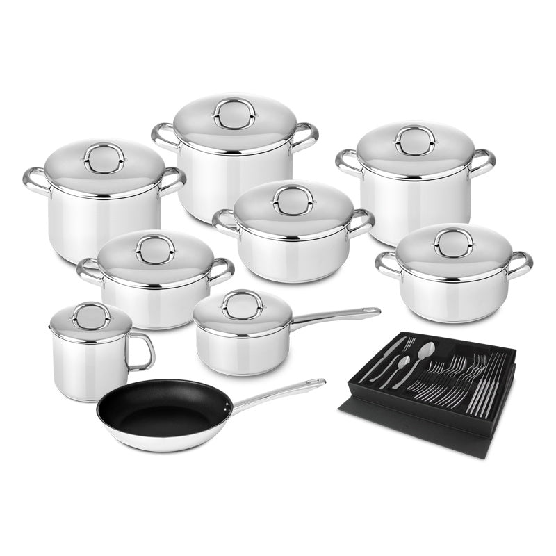 Trem de Cozinha SILAMPOS Europa 9 Pçs (Oferta Faqueiro 24 Pçs)