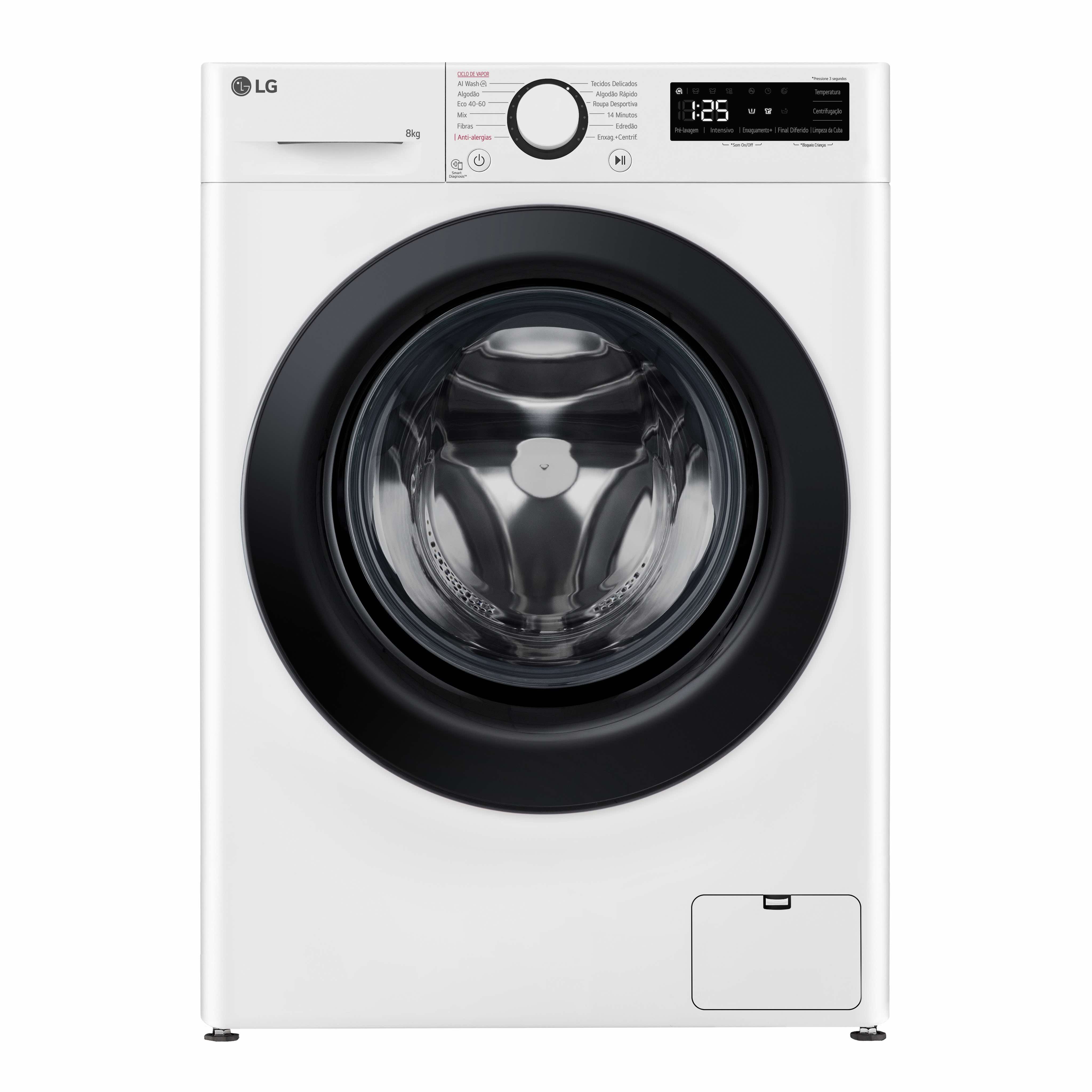 LG MAQUINA ROUPA 8KG 1200RT AI DD STEAM (A) F2WR5S8S6W