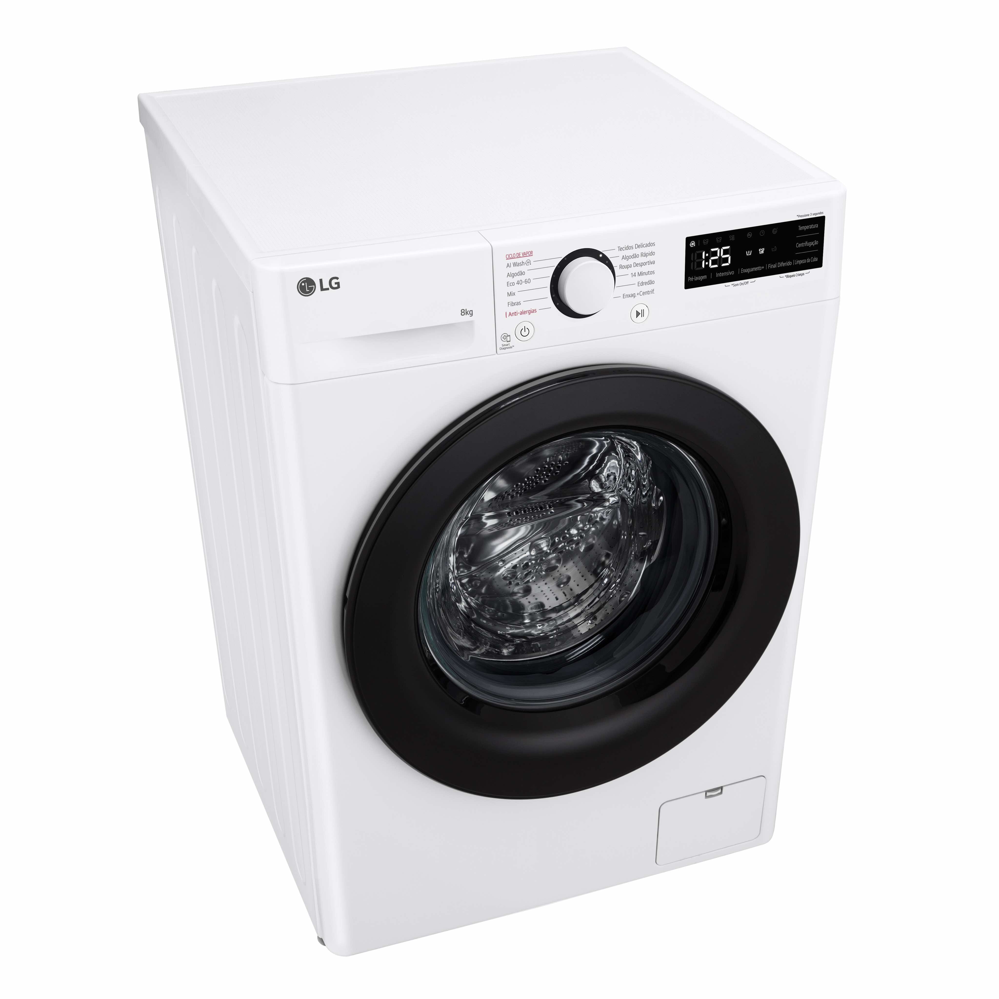 LG MAQUINA ROUPA 8KG 1200RT AI DD STEAM (A) F2WR5S8S6W