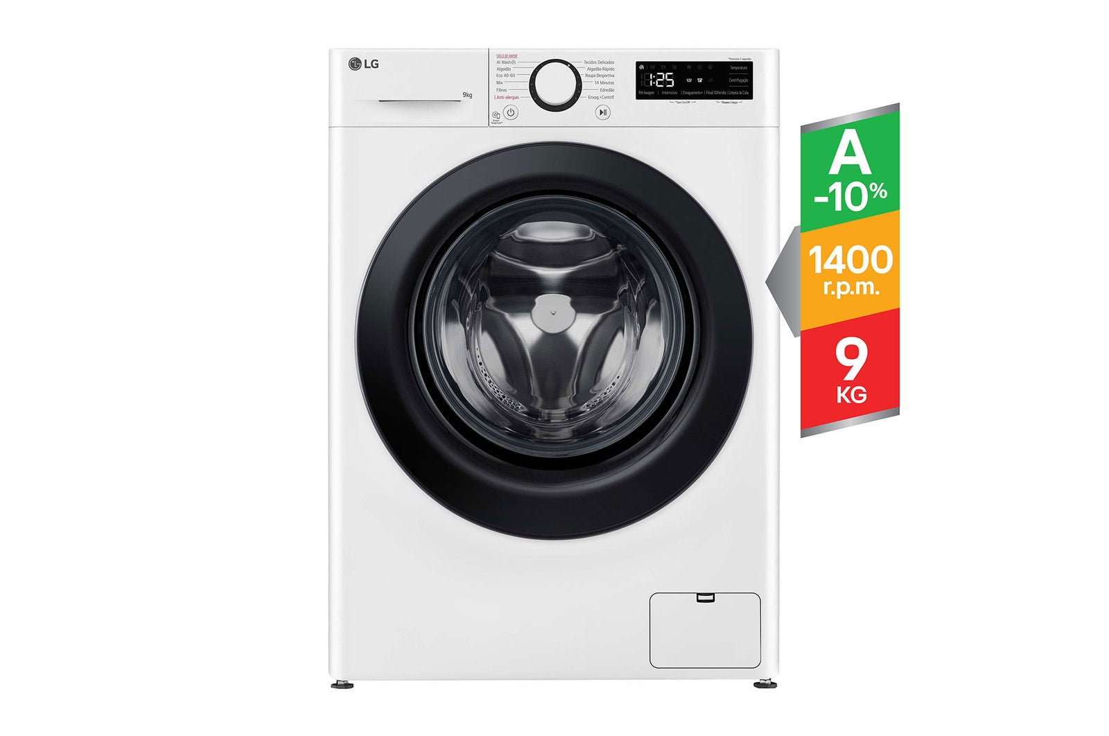 Máquina de lavar roupa LG F4WR5009A6W (9Kg- 1400 rpm)