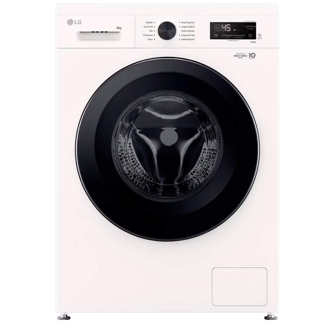 LG MAQUINA ROUPA 8KG 1400RT AI DD STEAM (A) F4X1008NWK