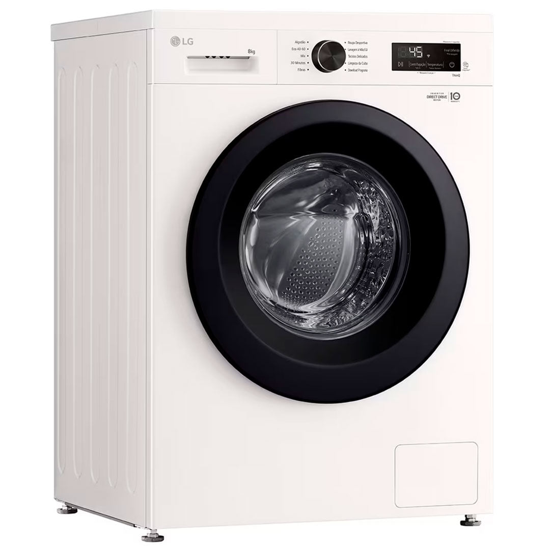 LG MAQUINA ROUPA 8KG 1400RT AI DD STEAM (A) F4X1008NWK