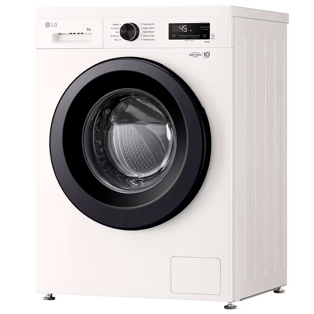 LG MAQUINA ROUPA 8KG 1400RT AI DD STEAM (A) F4X1008NWK