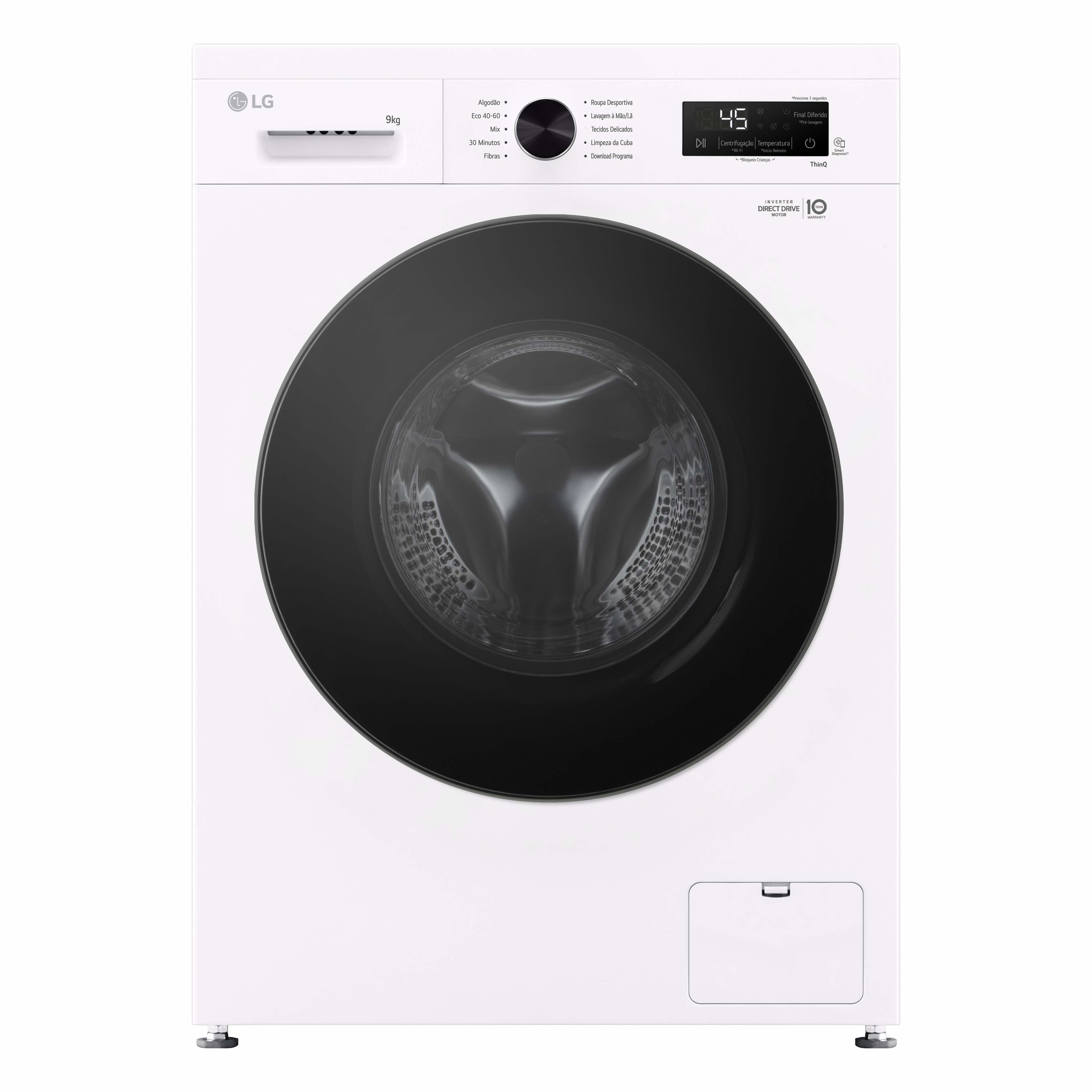 LG MAQUINA ROUPA 9KG 1400RT AI DD STEAM (A) F4X1009NWB