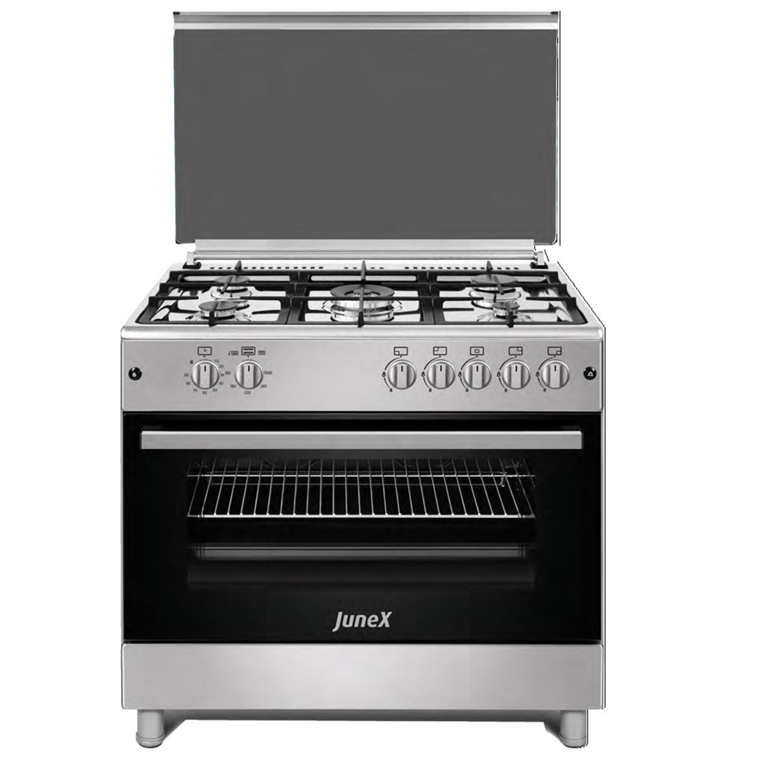 JUNEX FOGAO 90X60CM 5GAS (1WOK) BUT FORNO MAXI 109LT INOX FML817XB