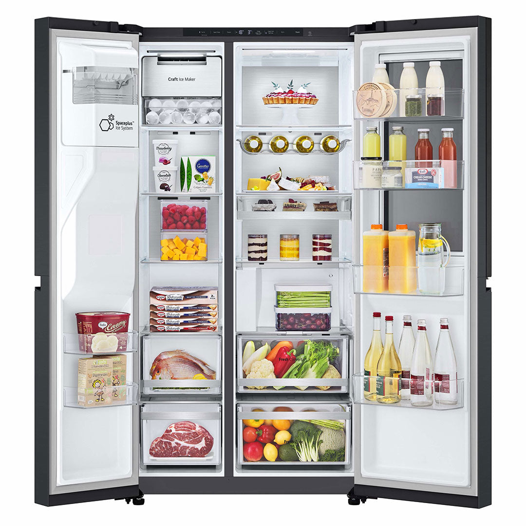 LG SIDE BY SIDE 1790X913X735MT NF 628LT BLACK (D) GSXE90EVDD