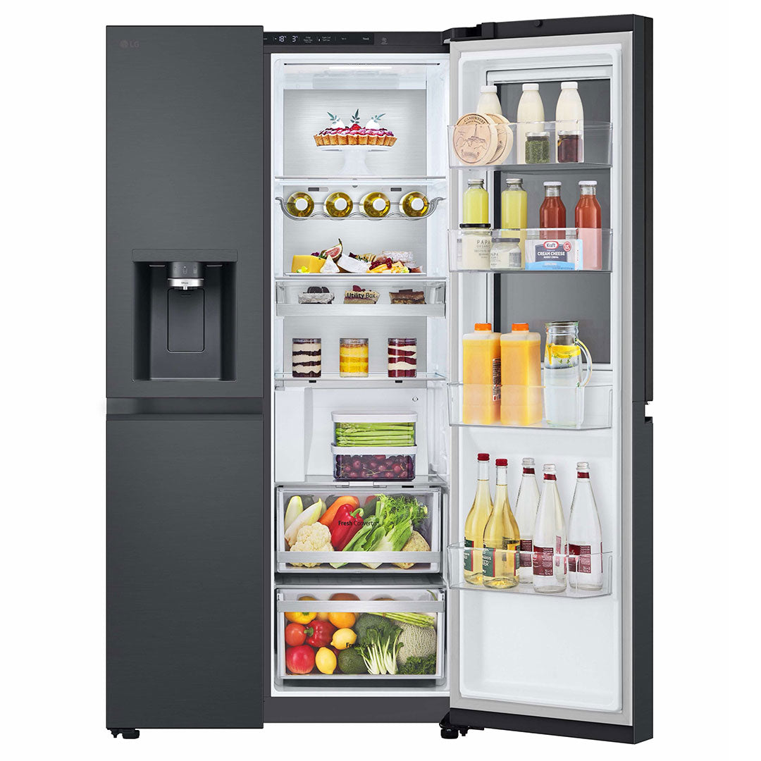 LG SIDE BY SIDE 1790X913X735MT NF 628LT BLACK (D) GSXE90EVDD