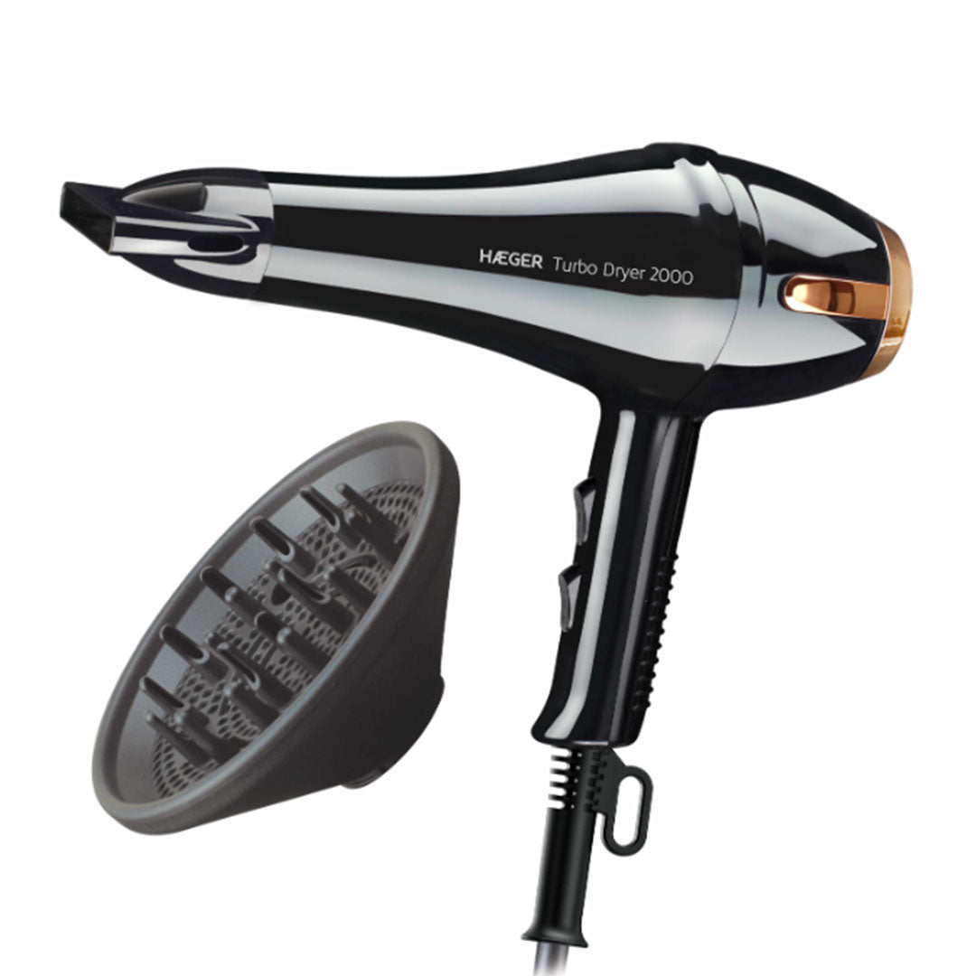HAEGER SECADOR CABELO 2000W 2VELOC 3TEMP HD200015A