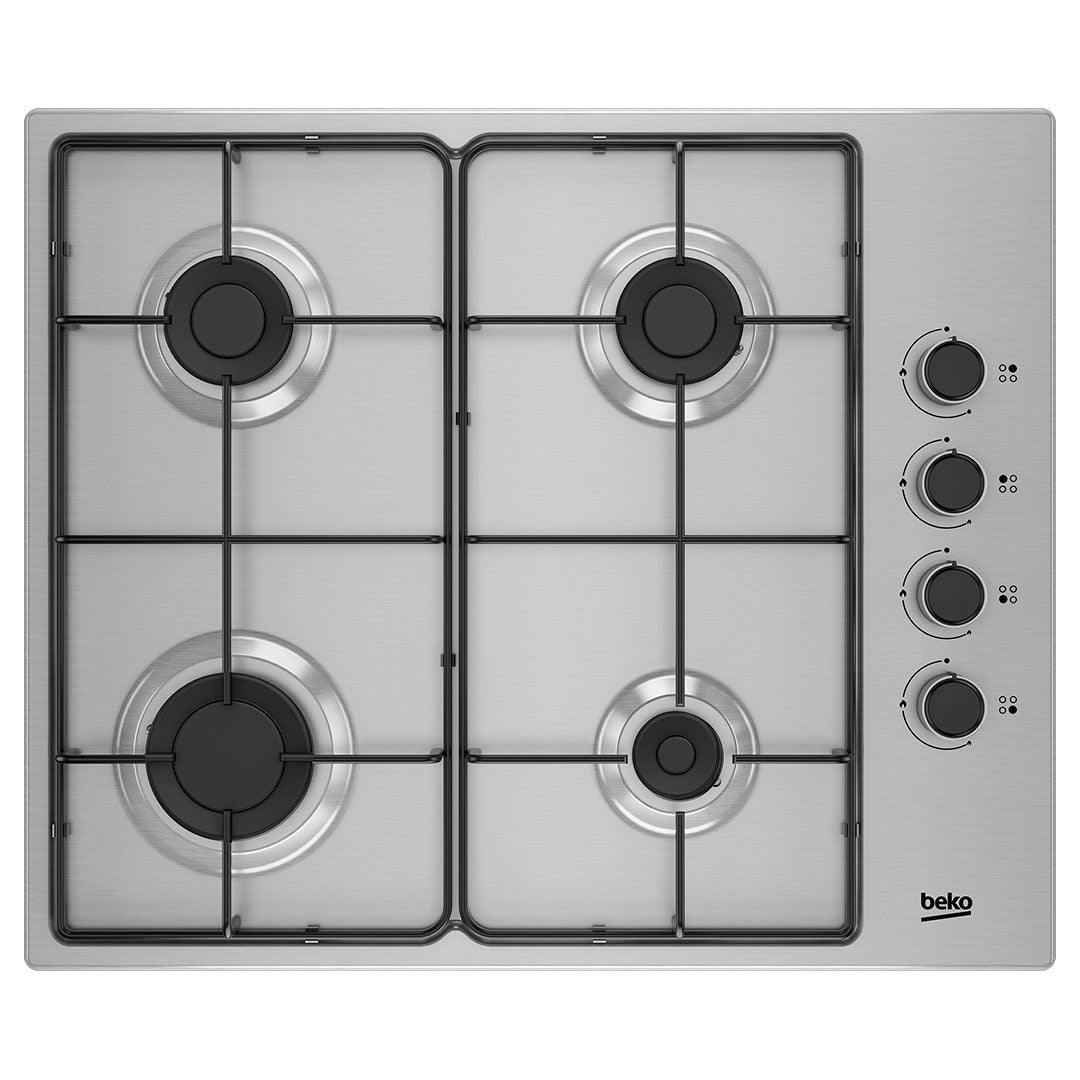 BEKO PLACA 4 GAS 60CM S/ISQUEIRO VALVULA SEGURANÇA INOX HIGG64103SX