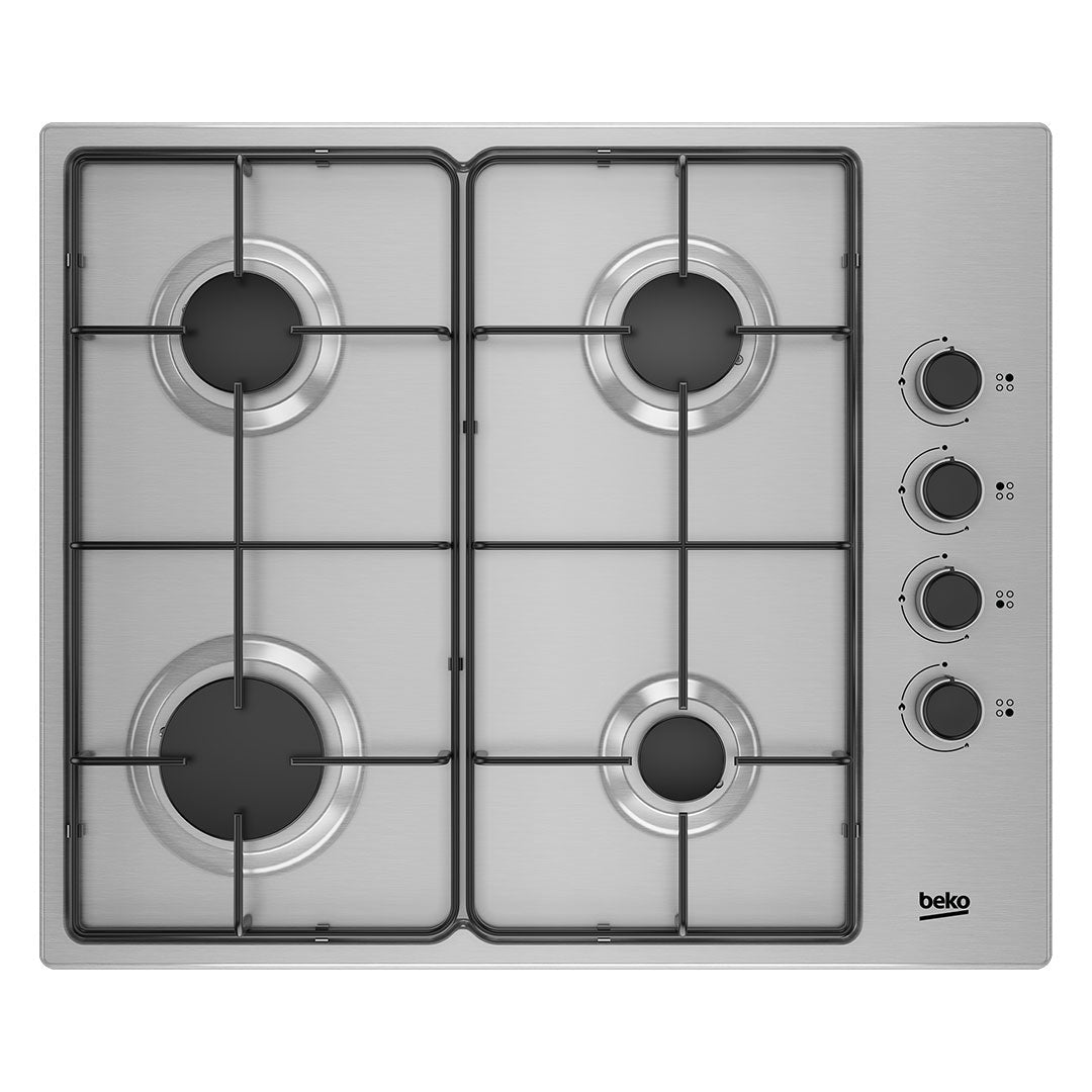 BEKO PLACA 4 GAS 60CM C/ISQUEIRO VALVULA SEGURANÇA INOX HIGG64123SX