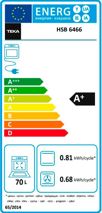 TEKA FORNO MULTIF 71LT AIRFRY PRETO (A+) HSB6466FBK