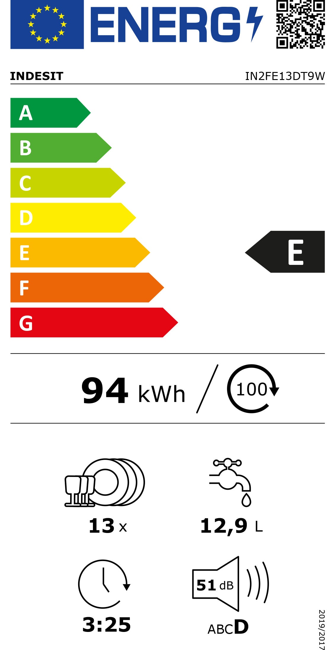 Indesit Maquina Louça 5PROG 13TALHERES Branca (e)