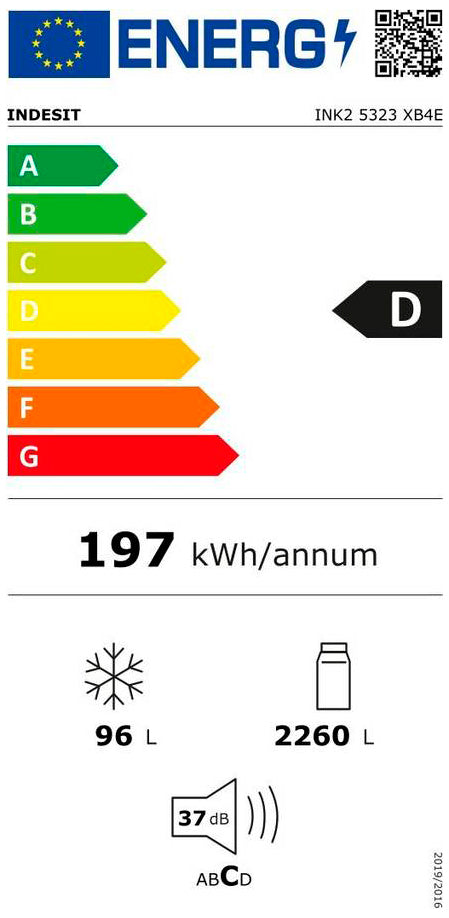 Indesit Combinado 1855X595X635 NF 320LT Inox (d)