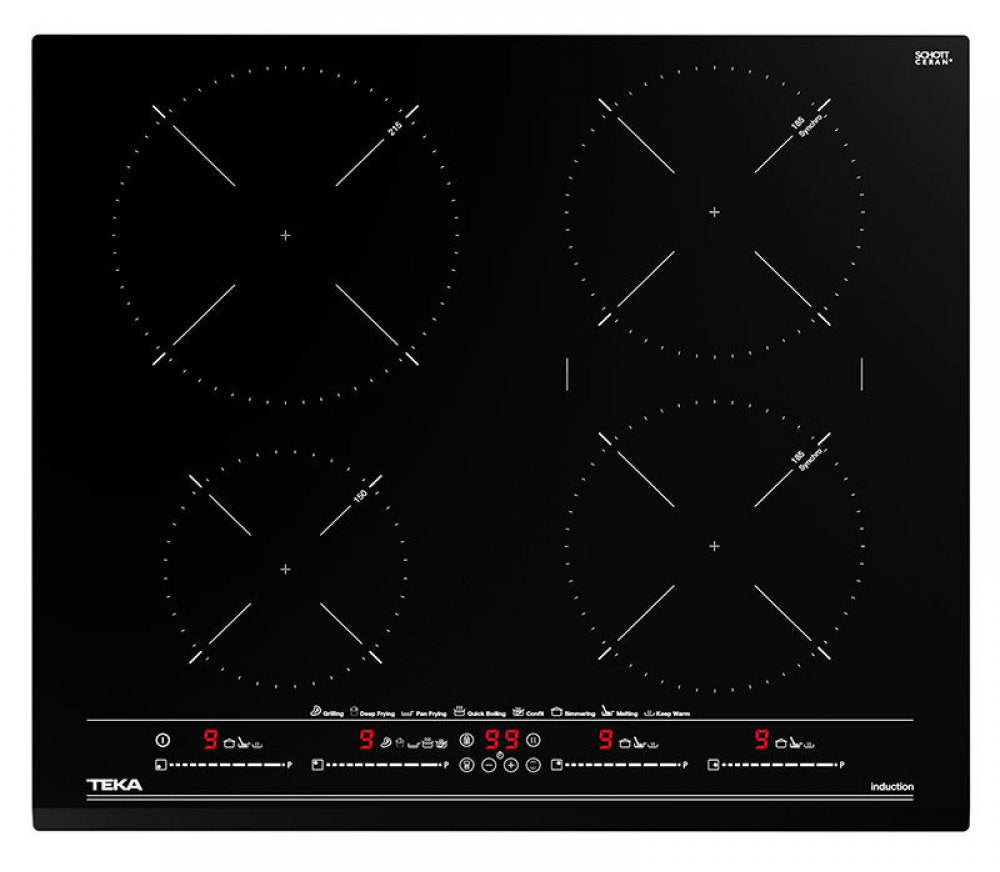 TEKA PLACA 60CMS INDUÇAO 4 ZONAS BISELADA IZC64630