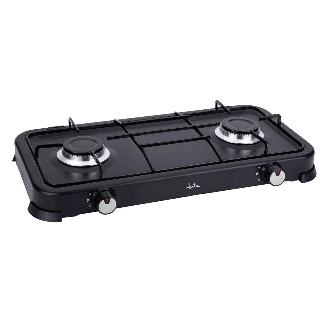 JATA FOGAREIRO GAS 2 QUEIMADORES C/TAMPA PRETO JECG2702