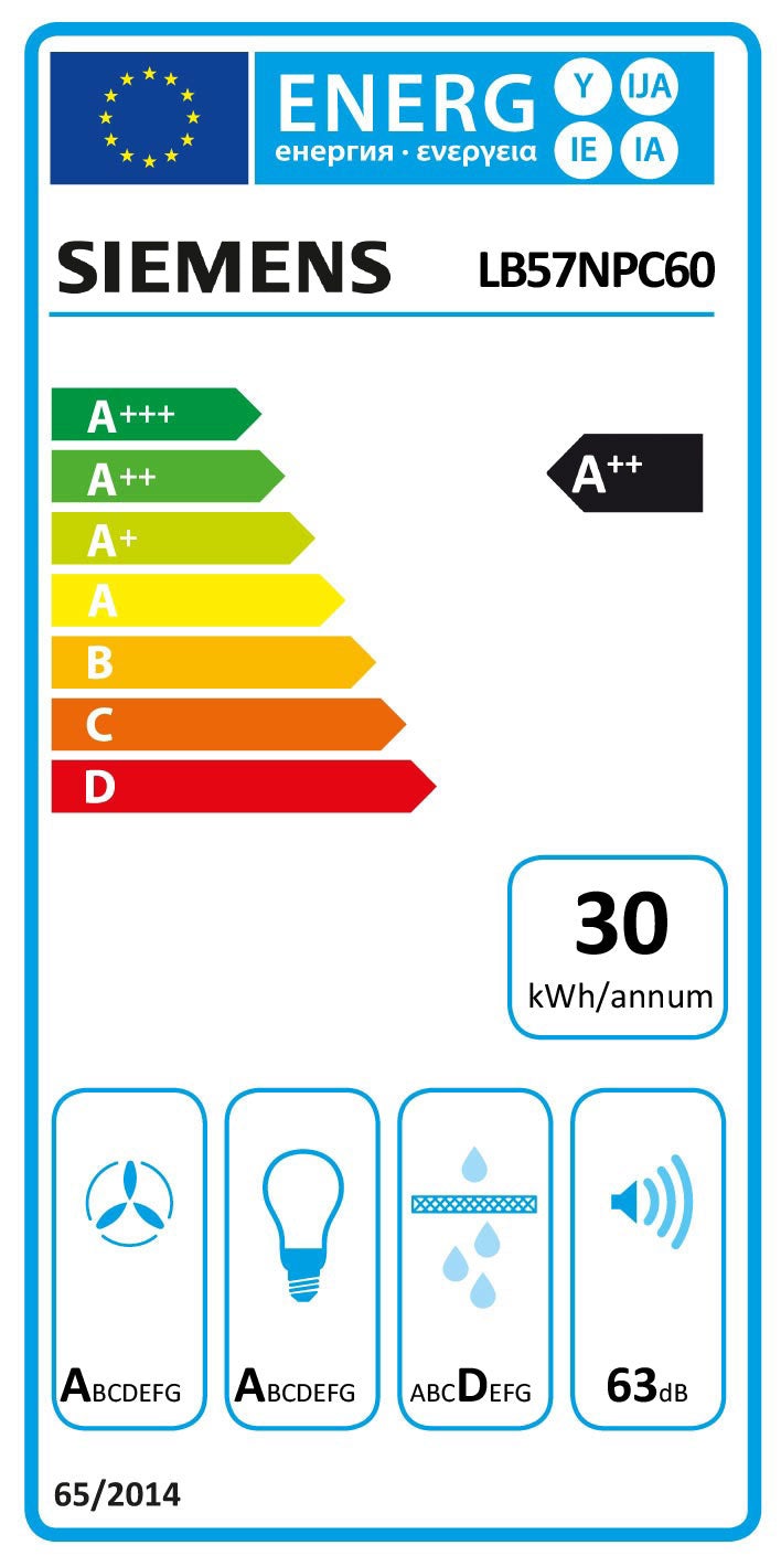 SIEMENS EXAUSTOR 52CM 3+1 INTENSIVO 755M3H PRETO LB57NPC60